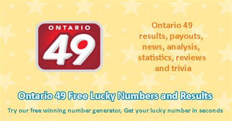 ontario 49 winning numbers history|2020 Ontario 49 History .